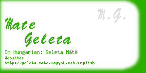mate geleta business card